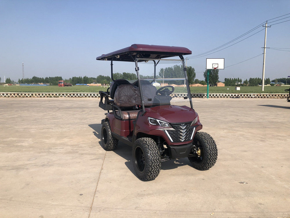Lithium Battery Macpherson Independent Suspension Aluminum Chassis Four Seater Electric Golf Cart Rear Seat Storage