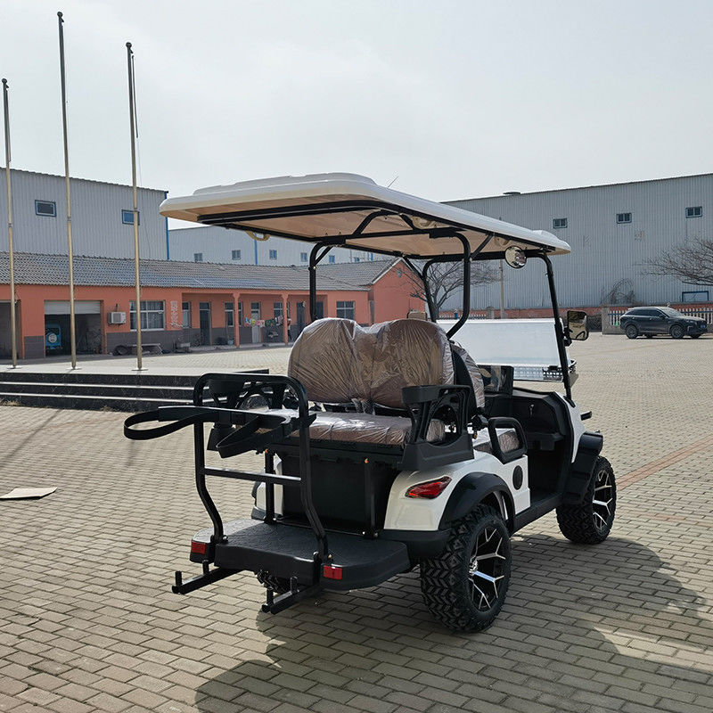 2+2 Seat Classic White Electric Golf Cart Lithium Battery Off-Road Model Support Customization