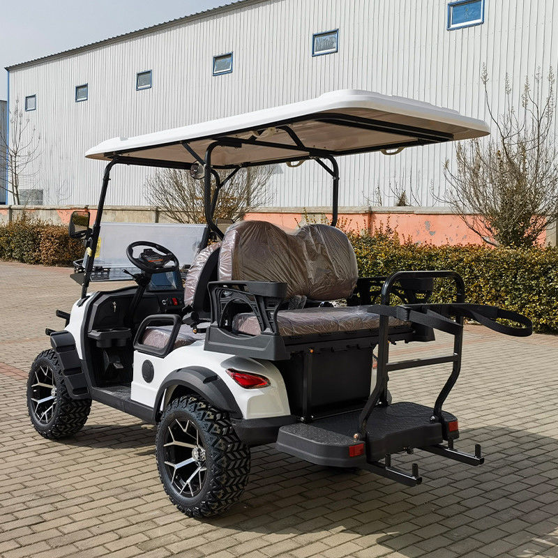 2+2 Seat Classic White Electric Golf Cart Lithium Battery Off-Road Model Support Customization