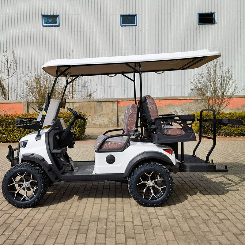 2+2 Seat Classic White Electric Golf Cart Lithium Battery Off-Road Model Support Customization