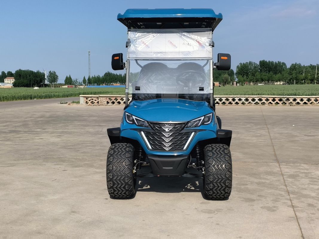 2+2 Yüksek Kaliteli Lüks Mavi Elektrikli Golf Arabası Özel Renk ve LOGO ile Lityum Pil