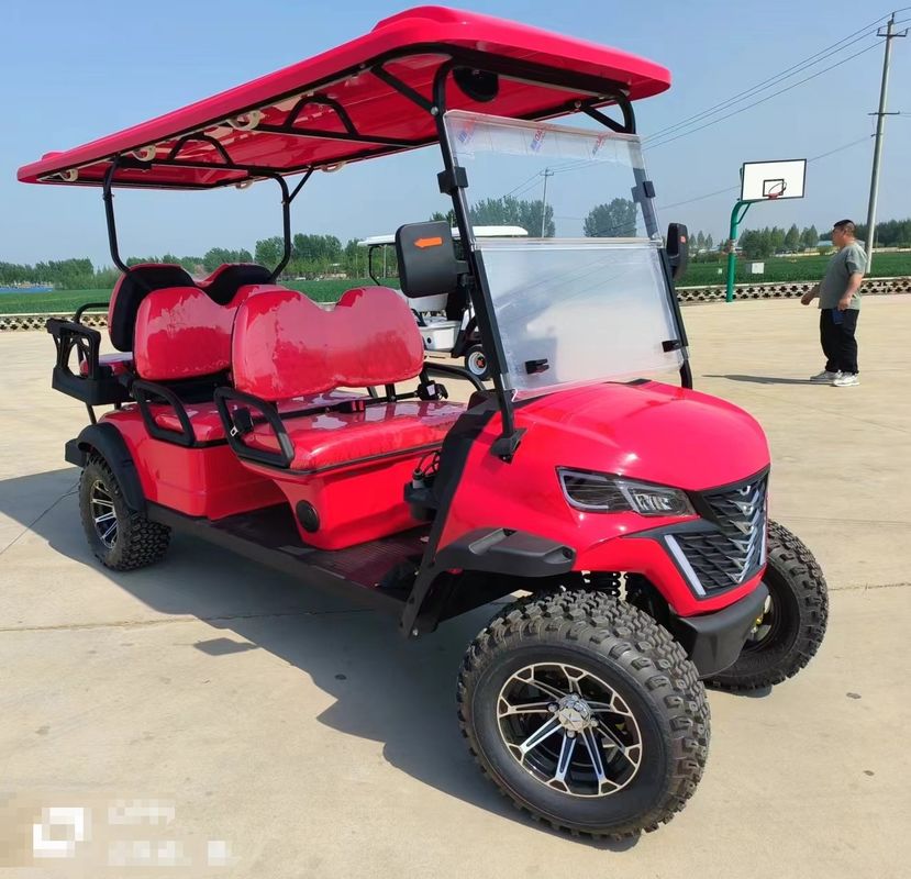 Sechs Sitzplätze Bright Pink Electric Off Road Luxus Golfwagen Lithiumbatterie unterstützt individuelle Farbe und Logo