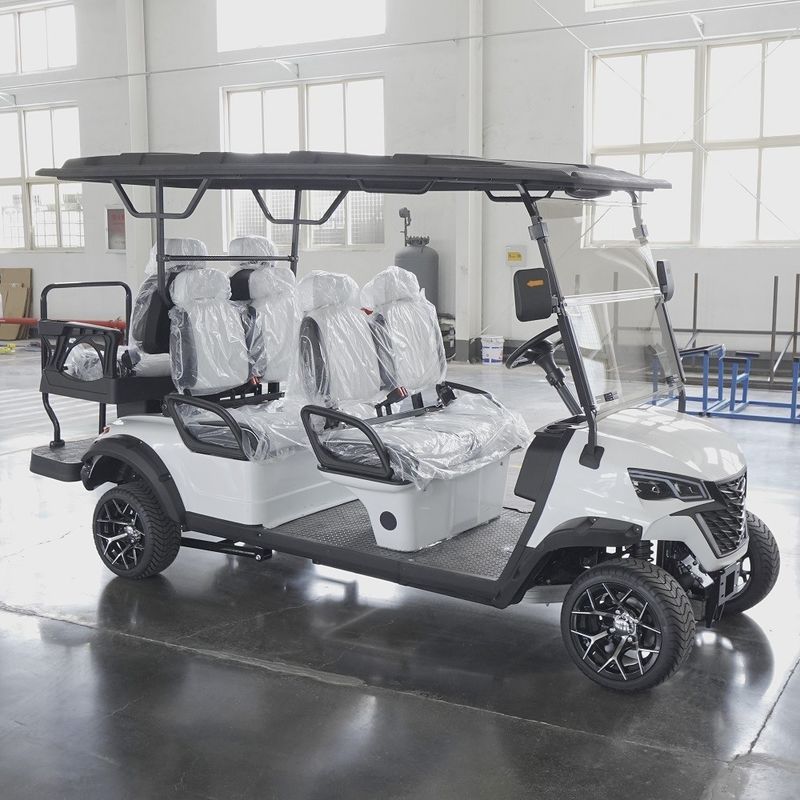 Customizable Logo 6 Seater Golf Cart with 120mm Ground Clearance and Maximum Travel Speed up to 30km/h