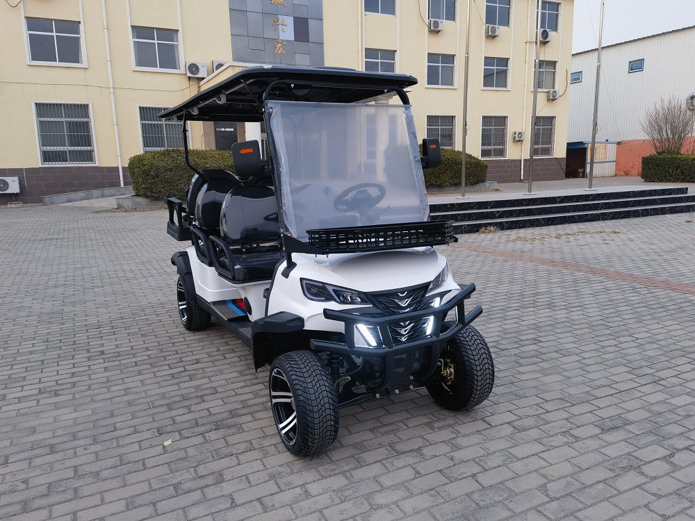 Steel Frame Electric Golf Cart with Solar Panel and 225/40-14 Vacuum Radial Tyre Wheels Perfect