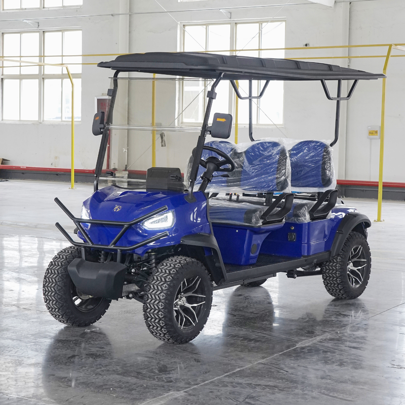 Chariot de golf électrique à batterie au lithium homologué pour la route, fabriqué en Chine, 4 places, personnalisé