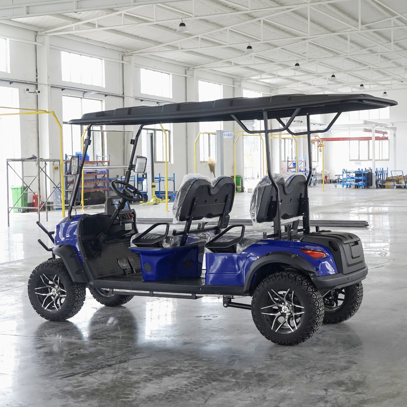 Chariot de golf électrique à batterie au lithium homologué pour la route, fabriqué en Chine, 4 places, personnalisé