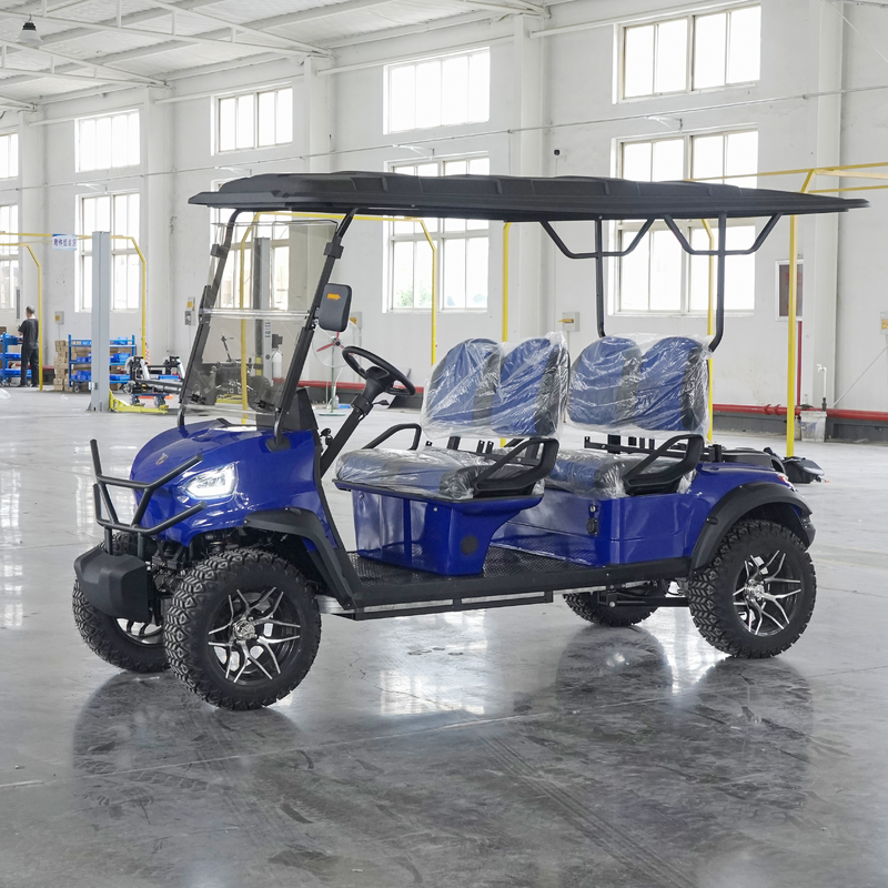 Chariot de golf électrique à batterie au lithium homologué pour la route, fabriqué en Chine, 4 places, personnalisé