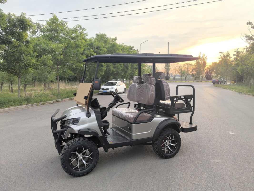 Seating Capacity of 4 People 4 Seater Golf Cart with LED Lighting and 2670mm Wheelbase