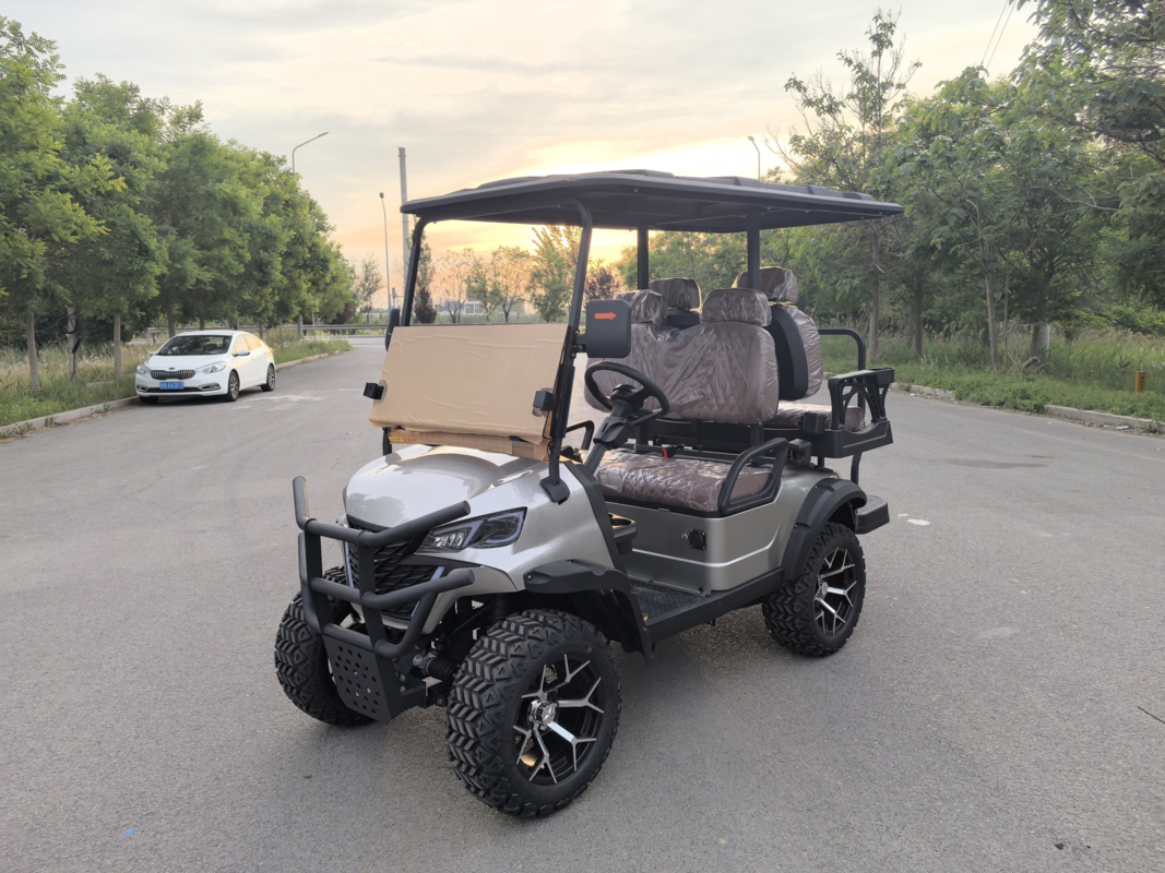 Seating Capacity of 4 People 4 Seater Golf Cart with LED Lighting and 2670mm Wheelbase