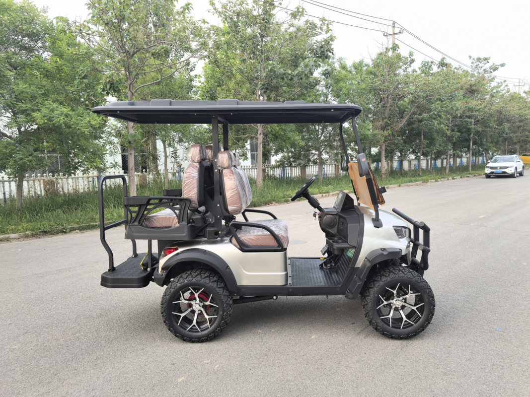 Seating Capacity of 4 People 4 Seater Golf Cart with LED Lighting and 2670mm Wheelbase