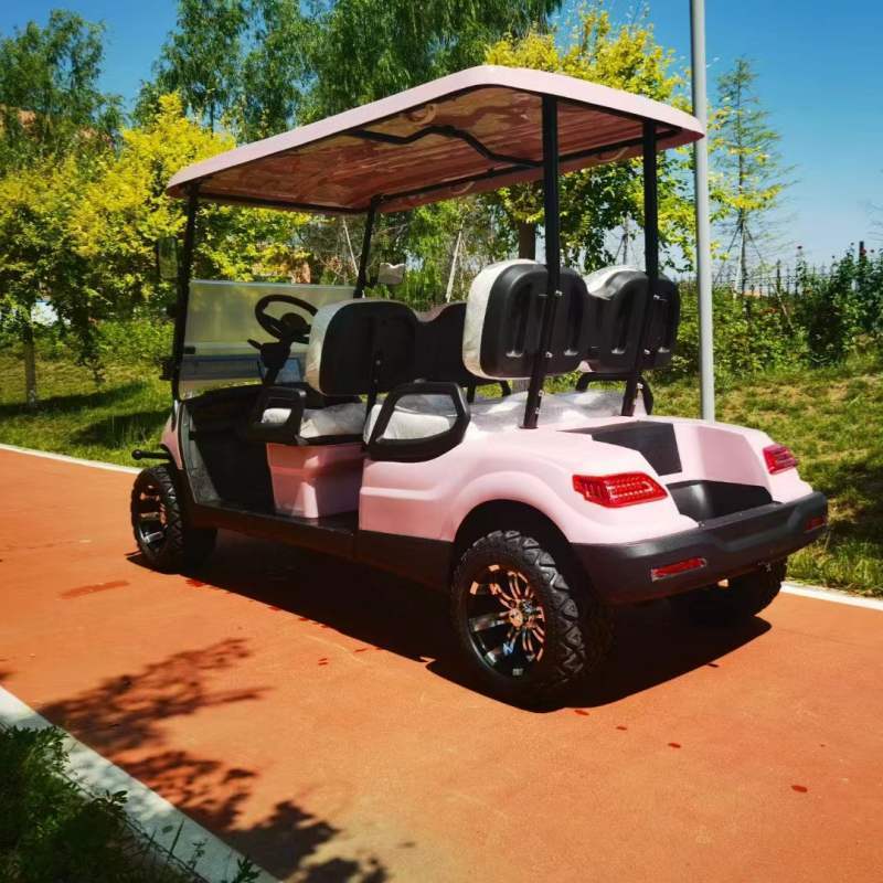 Golf Course 4 Seater Golf Cart with Canopy Roof 150kg Cargo Capacity and 80-120km Driving Range