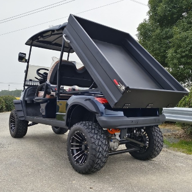 Heavy-Duty New Energy Golf Cart With Dump Bed, Off-Road Tires, Lithium Battery, 2-Seater, Smart Control For Golf Course, Farm, Industrial Transport Use