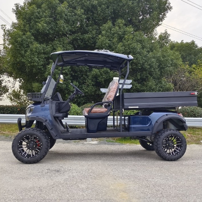 Heavy-Duty New Energy Golf Cart With Dump Bed, Off-Road Tires, Lithium Battery, 2-Seater, Smart Control For Golf Course, Farm, Industrial Transport Use