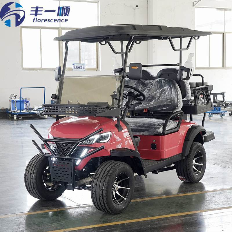 High Power Electric Golf Cart 2+2 4seats 48V Battery 5KW Motor for Golf Course and Resort