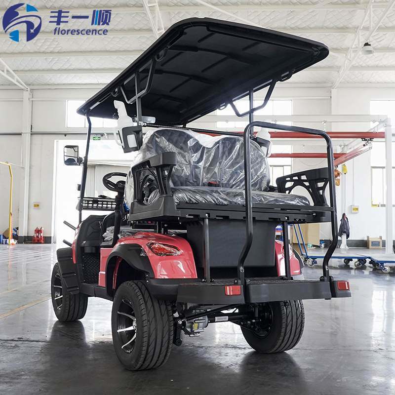 High Power Electric Golf Cart 2+2 4seats 48V Battery 5KW Motor for Golf Course and Resort