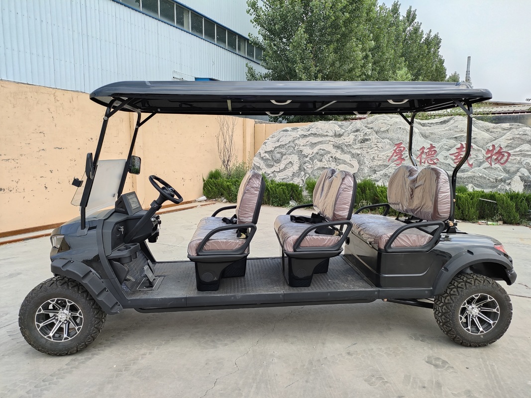 High Quality 6 Seater Golf Carts Electric Buggy Black Color Lithium Battery