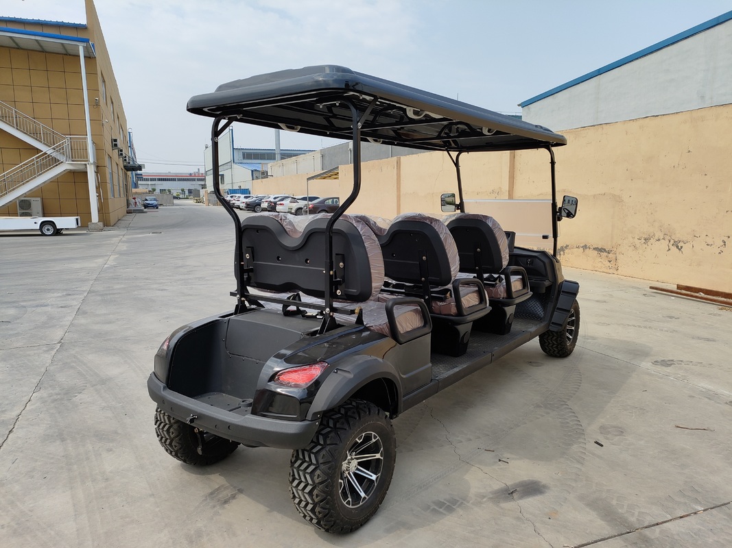 High Quality 6 Seater Golf Carts Electric Buggy Black Color Lithium Battery