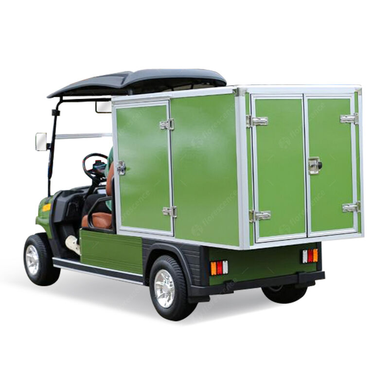 CE Approved 2 Seaters 48V High-Speed Golf Buggy Electric Cart with Cargo Box Closed Truck Housekeeping