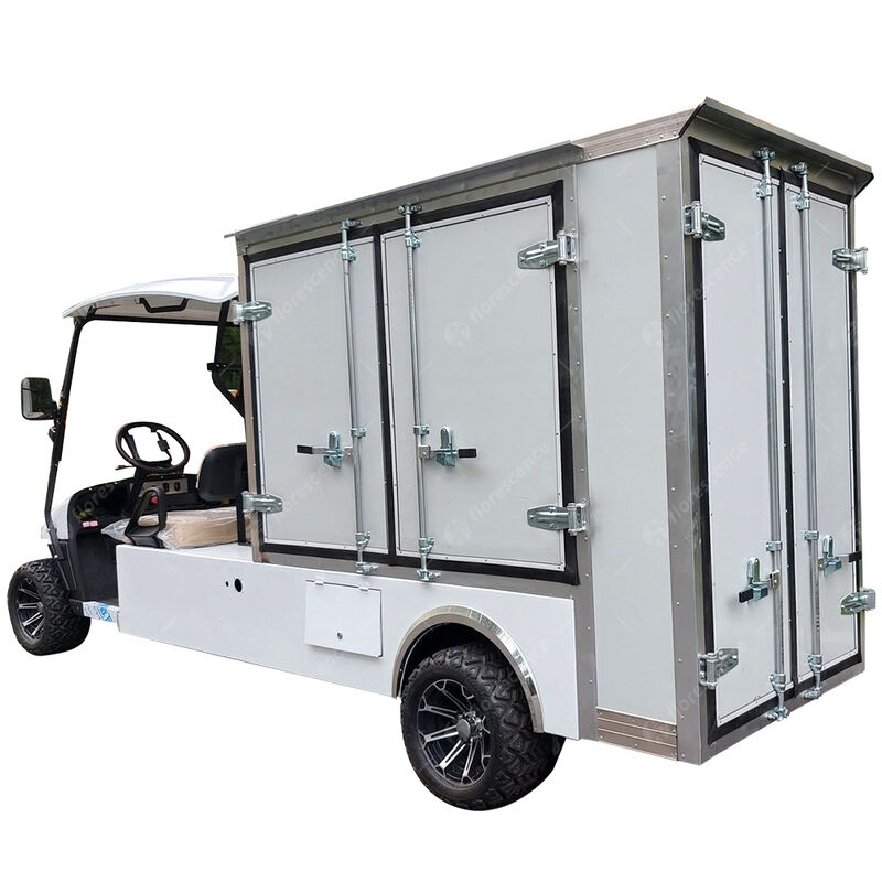 CE Approved 2 Seaters 48V High-Speed Golf Buggy Electric Cart with Cargo Box Closed Truck Housekeeping