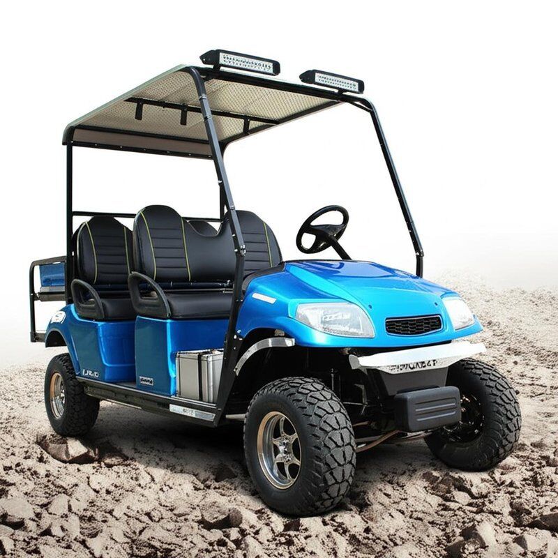 Off-Road Electric Utility Cart 4-Seater LED Roof Lights 72V 5KW Lithium Battery