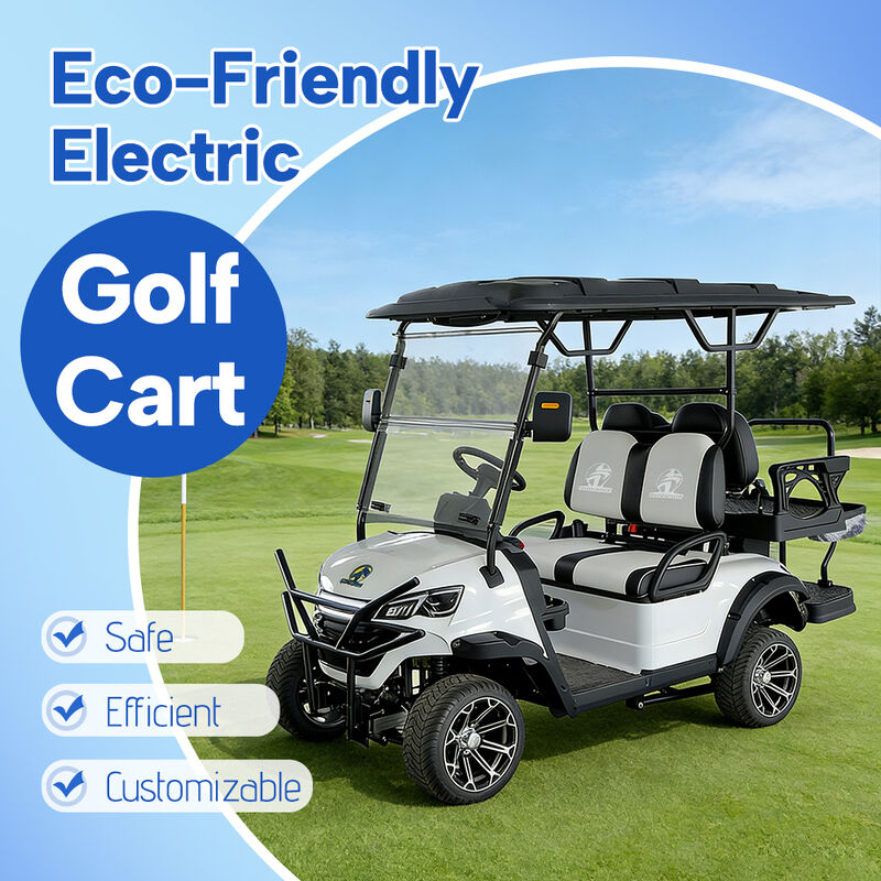 EV Golf Cart with EPS Power Steering 5KW HSLT Motor 48V 150Ah Lithium Battery