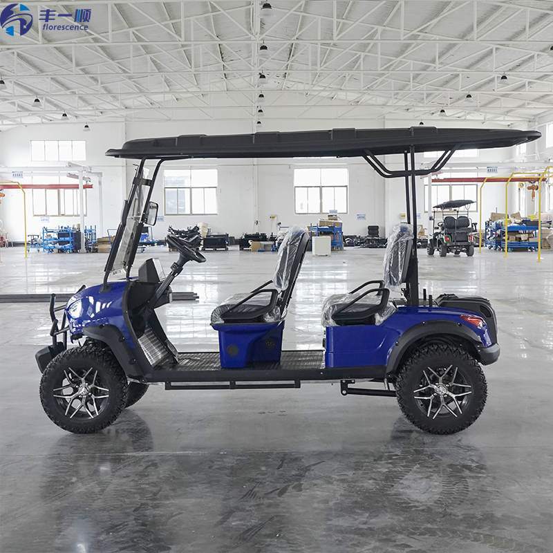 Chinese 4 Seater Electric Golf Cart 5kW Motor 48V Lithium Option Smart Display