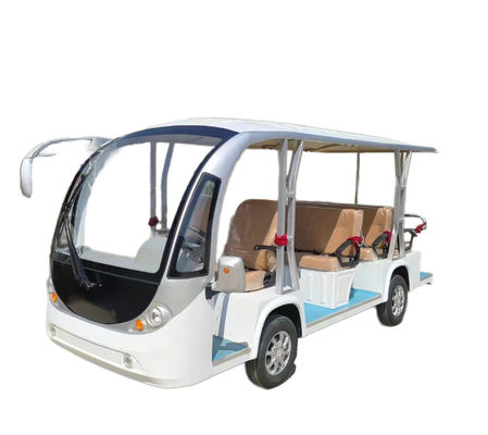 Electric Sightseeing Bus 11 Seats Mini Bus Without Battery Air Conditioner Car With Door Reverse Sear 4kw