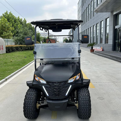 Off-Road Tire 4 Seater Golf Cart 48/60/72v Lead Acid Battery Electric Power For Sale