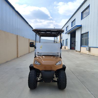 Electric Utility Custom Khaki Daily Use Golf Cart 6 Seater 72V Lithium Battery