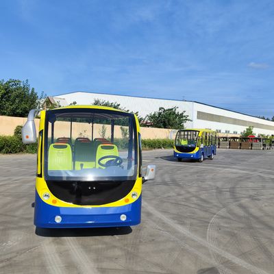 New Style Sightseeing Bus Car Electric Buggy 14 Seats Mini Bus Without Door 7.5kw 72V