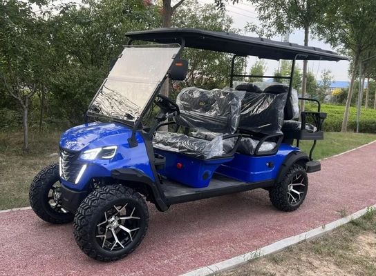 30 KM/H Long Range Electric Golf Cart Rechargeable Sightseeing Vehicle Lithium Ion Battery