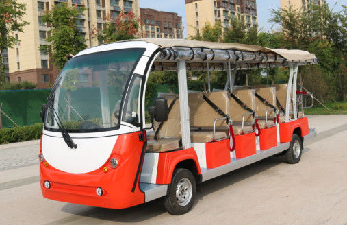 Electric Sightseeing Bus 8 11 17 Seat Mini Bus Lead Acid Battery 7.5Kw Ac Motor
