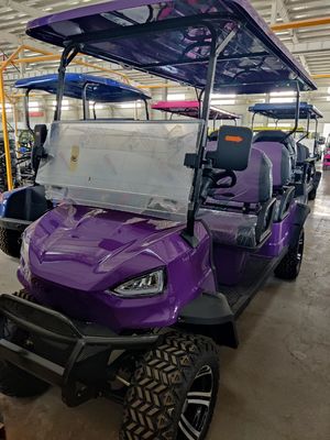 6 Seater 4 Wheel Golf Carts Scooter Electric 48V 100Ah Lithium Batteries Golf Cart