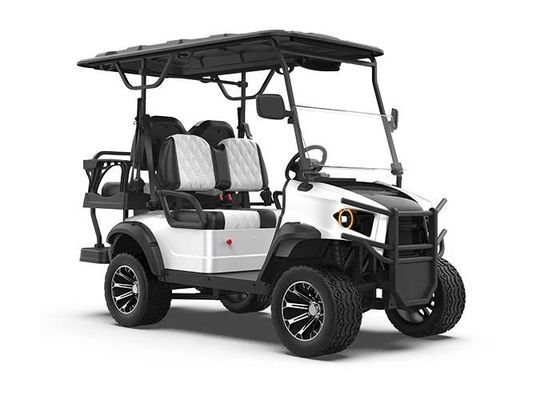 Lifted Black White Cool Electric Golf Cart With Disc Brake And Lithium Battery Max Speed 35km/H Road Legal