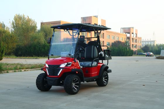 Red Lithium Battery Electric Off-Road Golf Cart Can Seat Four People And Supports Customization