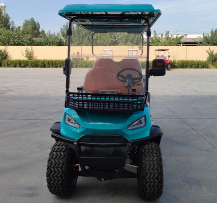 Four-Seater Pointed Blue Electric Golf Cart With Customizable Seats And Colors Available OEM And ODM