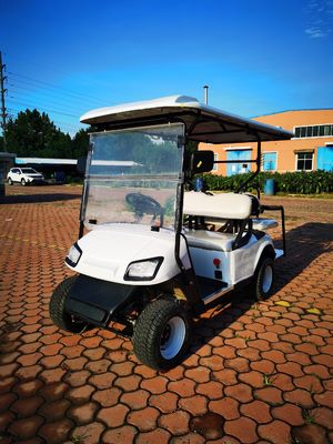 White Classic 4 Seater Electric Golf Cart Customized With Colors And Logos With Lithium Battery