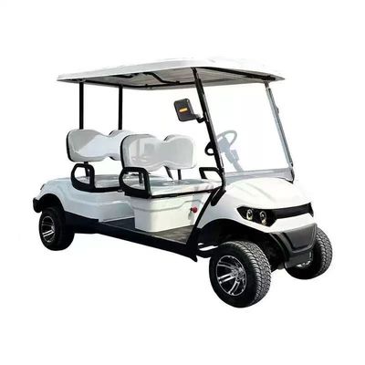 Matériau de la carrosserie en aluminium 4 places Chariot de golf électrique Solution ultime pour le transport de terrain de golf