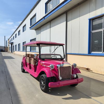 6 + 2 مقاعد الكلاسيكية الكهربائية الراجعية قابلة للتغيير سيارة فنتاش بطارية الليثيوم اللون القابل للتخصيص والأبواب مكيف الهواء المدمج