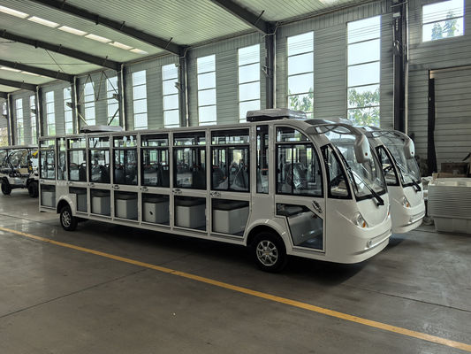উচ্চ ক্ষমতা এবং এয়ার কন্ডিশনার সহ কাস্টমাইজেশনযোগ্য ২৩ সিটের বৈদ্যুতিক সিটি দর্শন বাস