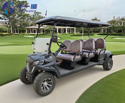 High Quality 6 Seater Golf Carts Electric Buggy Black Color Lithium Battery