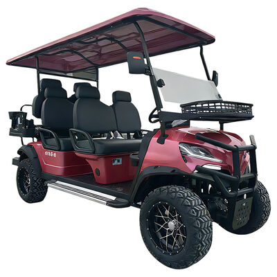 6-Seater Off-Road Electric Golf Cart with Lifted Suspension All-Terrain Tires